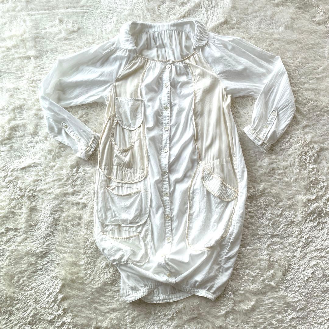 極美品✨ツモリチサト　ワンピース　レース　フリル　ギャザー　水玉　デザイナーズ