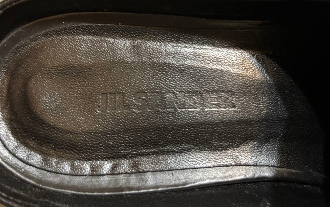 【あいうえお】ジルサンダー ブラックラップスタイルサンダル