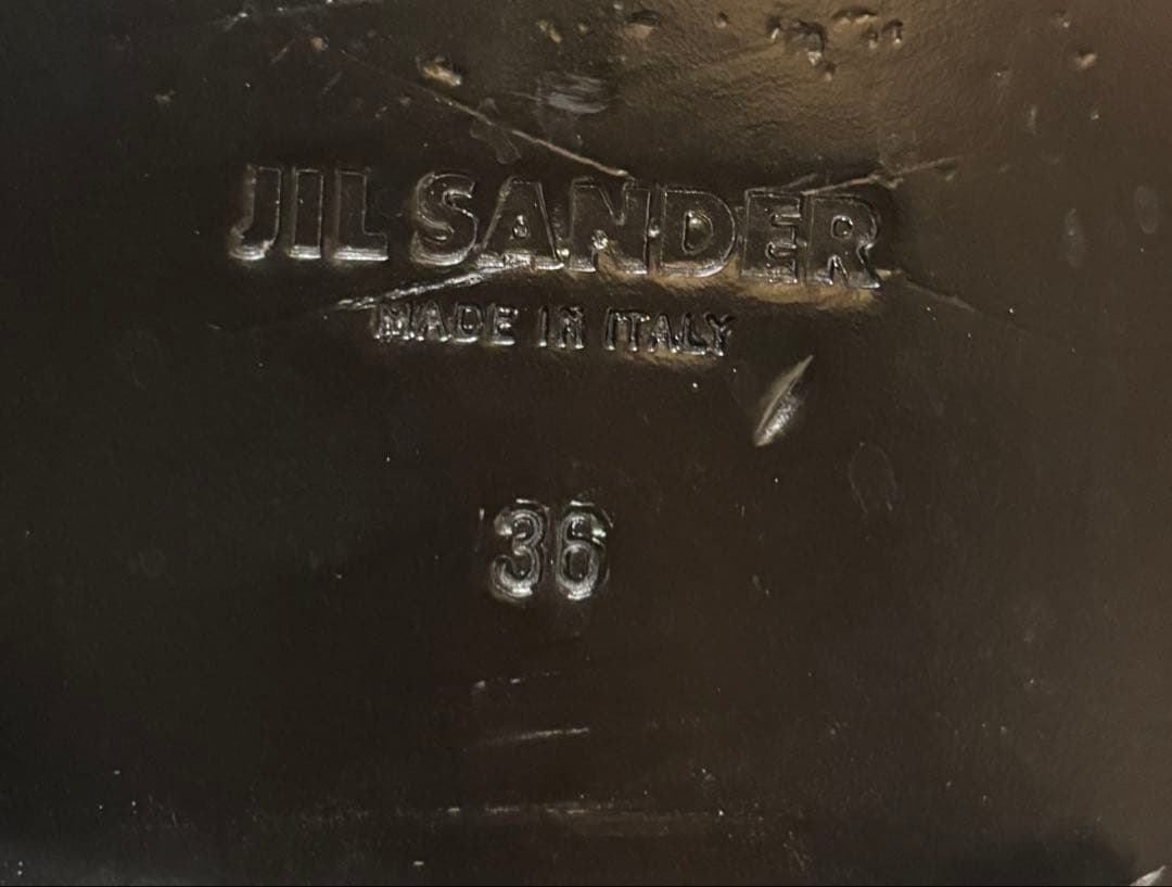 【あいうえお】ジルサンダー ブラックラップスタイルサンダル