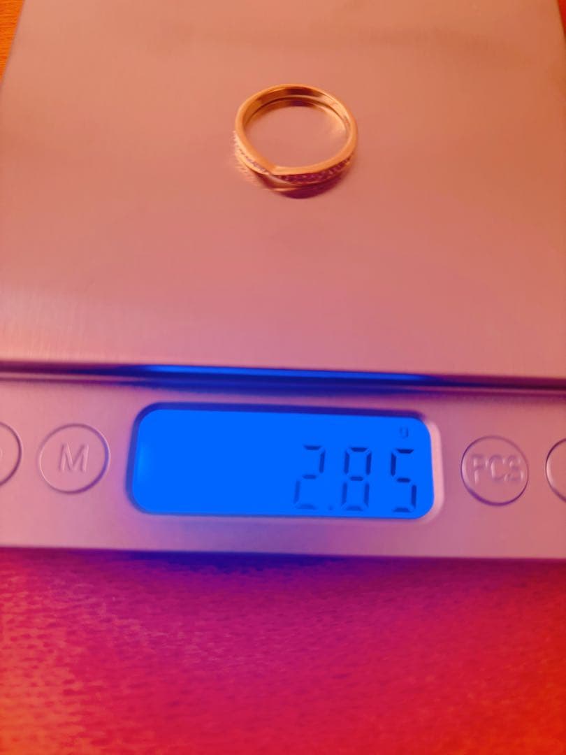 美品k18 ダイヤモンド　グラデーションリング