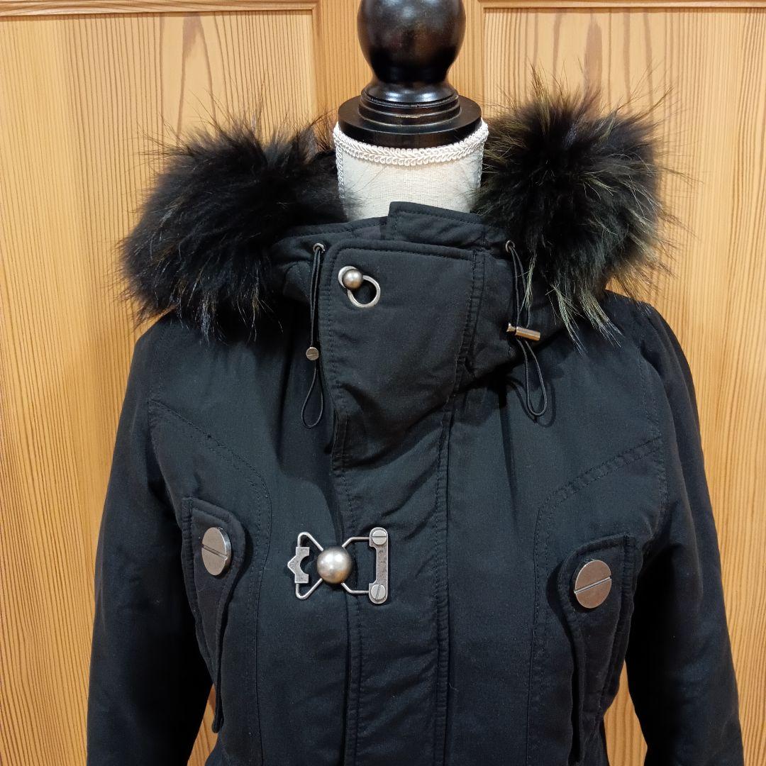 SLY スライ ラクーンファーモッズコート フェアリーグランジ ブラック Y2K