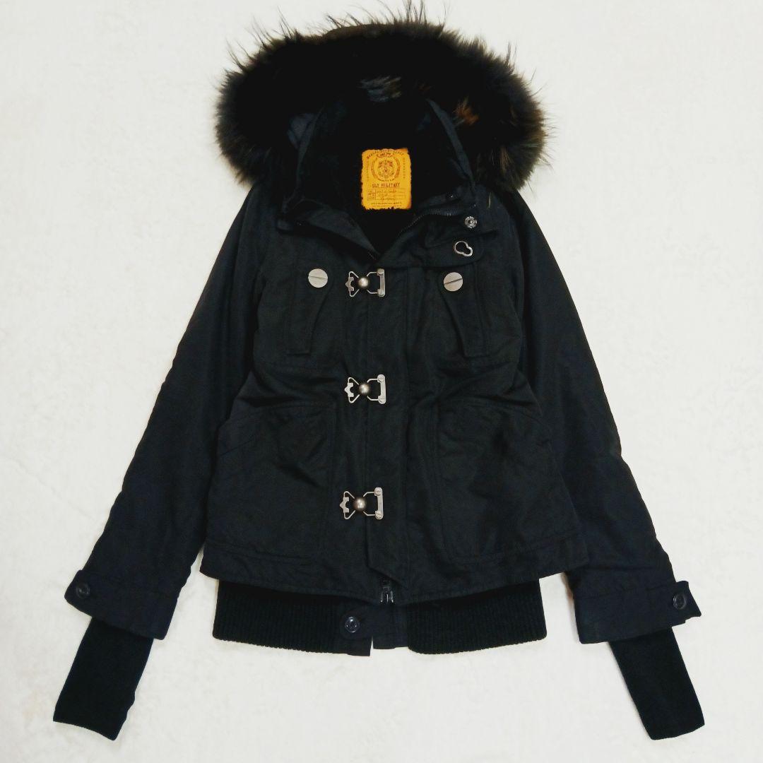 SLY スライ ラクーンファーモッズコート フェアリーグランジ ブラック Y2K