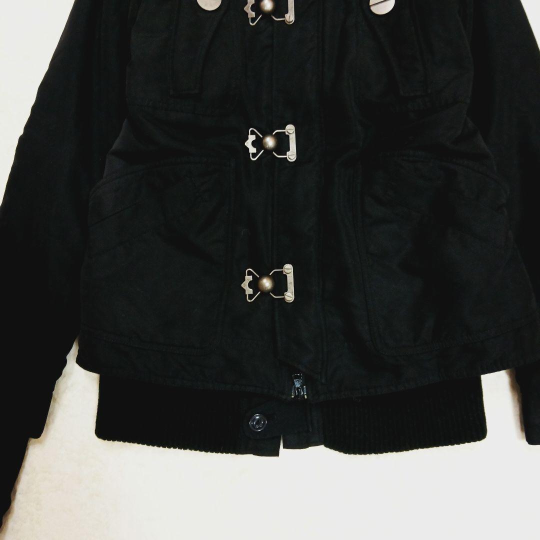 SLY スライ ラクーンファーモッズコート フェアリーグランジ ブラック Y2K