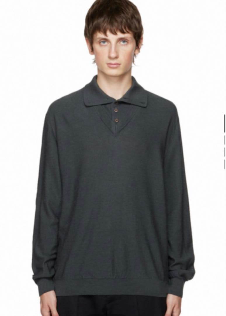 LEMAIRE トロンプルイユポロシャツS グレー