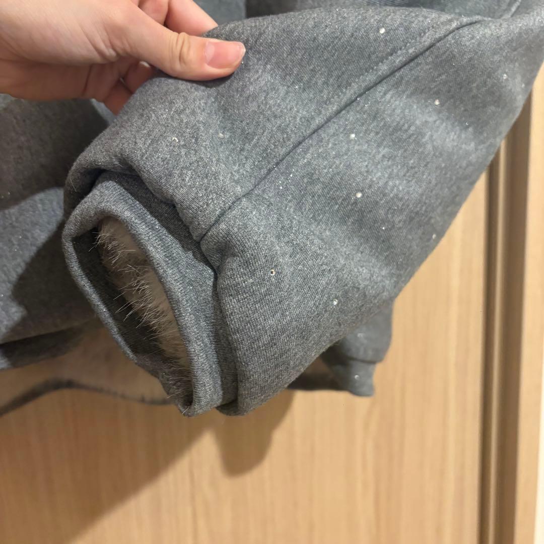 【新品】andwang kirakira 2way fur zipup