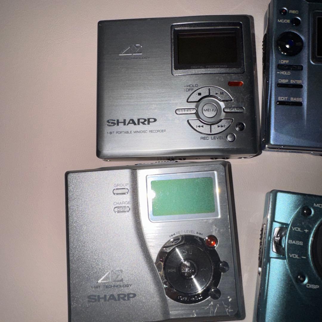 SHARP MDポータブルレコーダー 5台 まとめ ジャンク