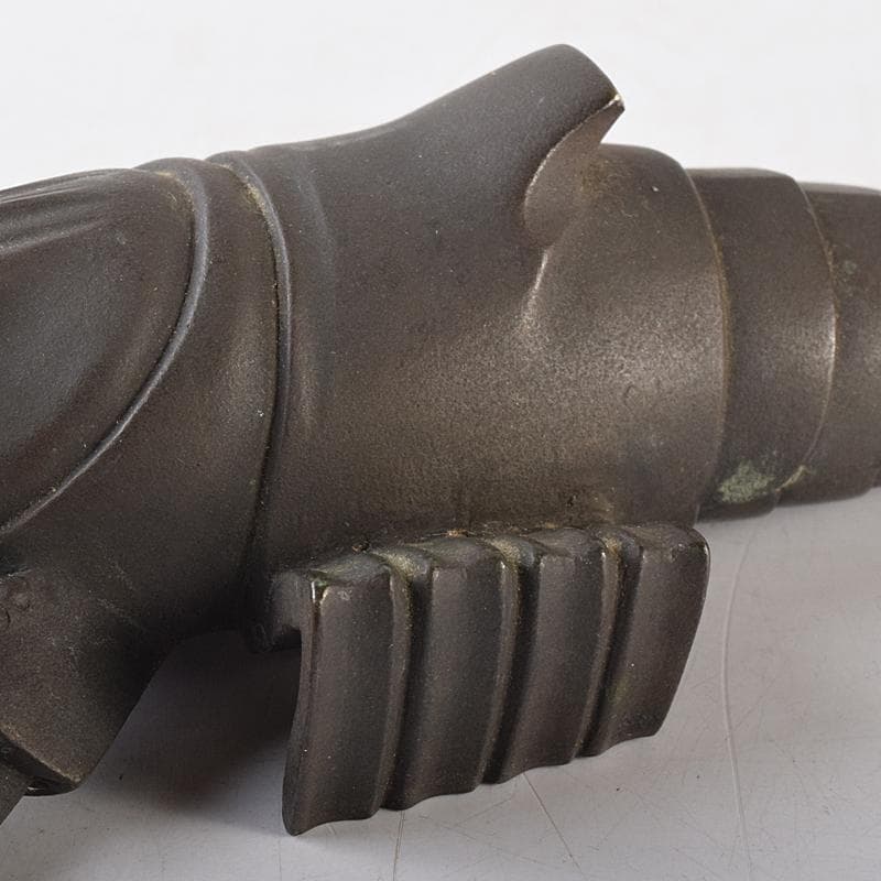 ブロンズ　海老　ロブスター　紙鎮　置物　在銘　約476g　M　R8551