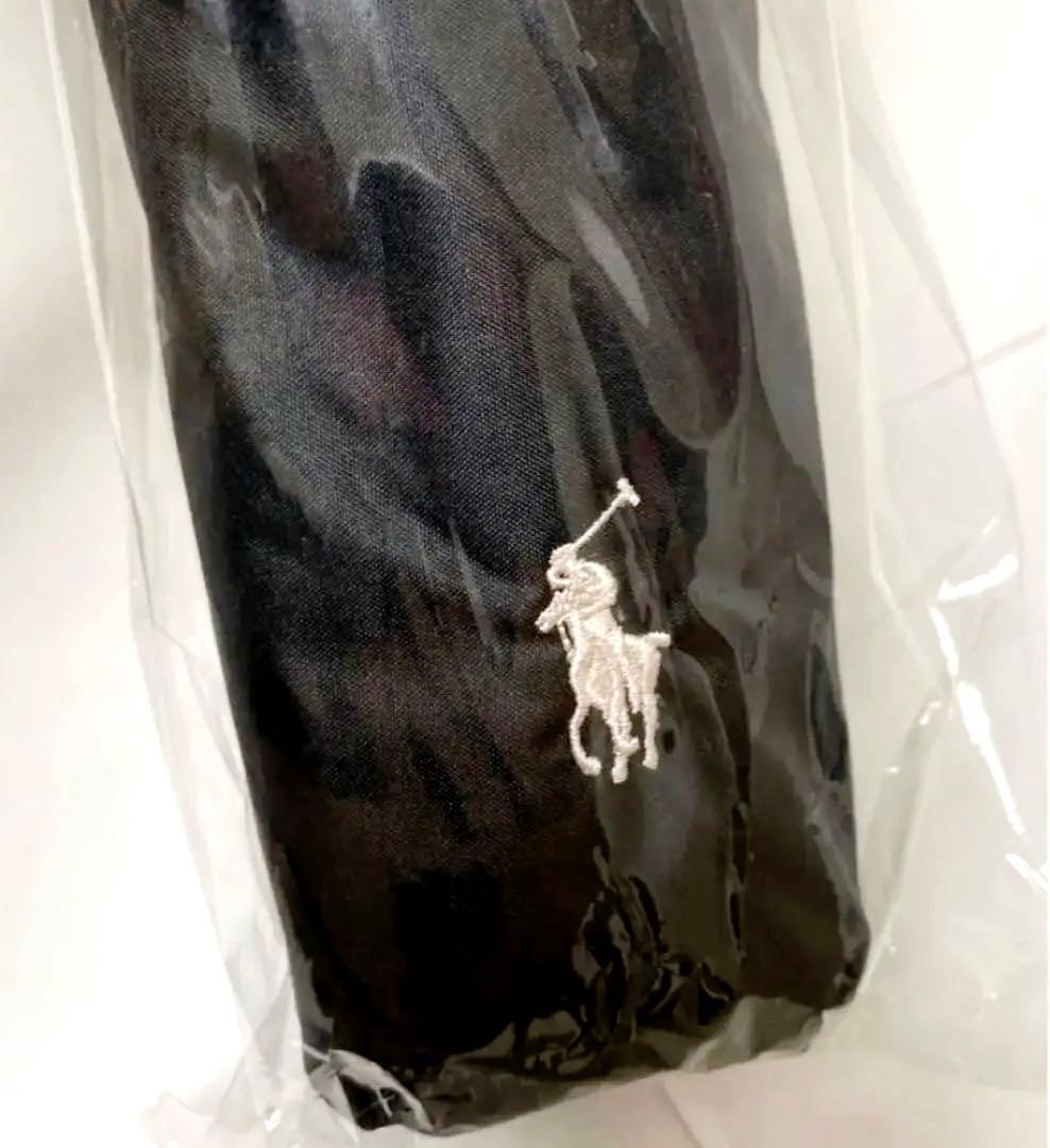 新品 ポロラルフローレン　折りたたみ　折り畳み　日傘 晴雨兼用　ブラック　黒