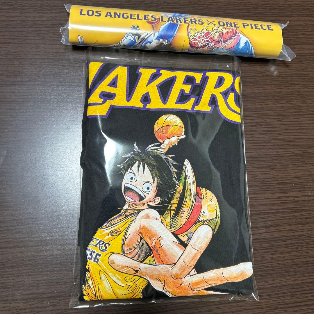 【ONE PIECE × LAKERS】 限定Tシャツ ルフィ NBAブラック