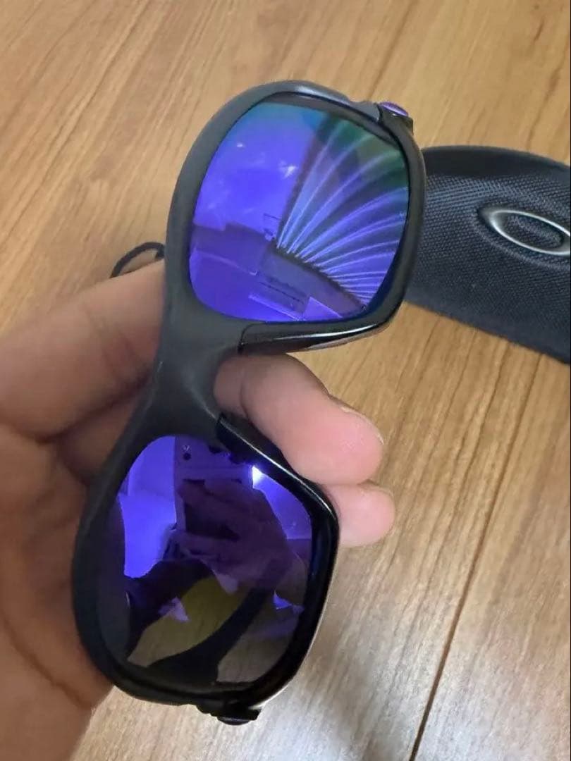 Oakley スポーツサングラス 黒/紫