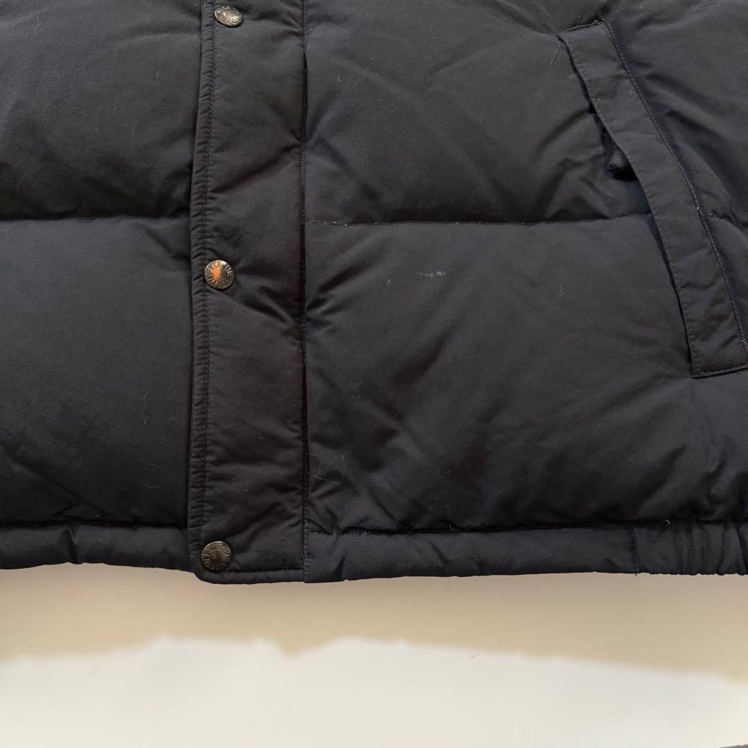 90s✨️XL Y2K ノースフェイス ダウンベスト オールブラック ロゴ刺繍