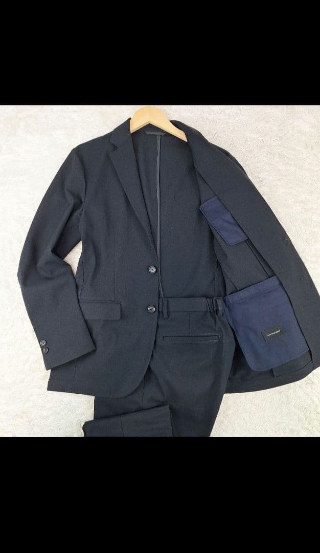 ユナイテッドアローズ　ビジネストラベルスーツ　ストレッチ　ブラック　M　洗える