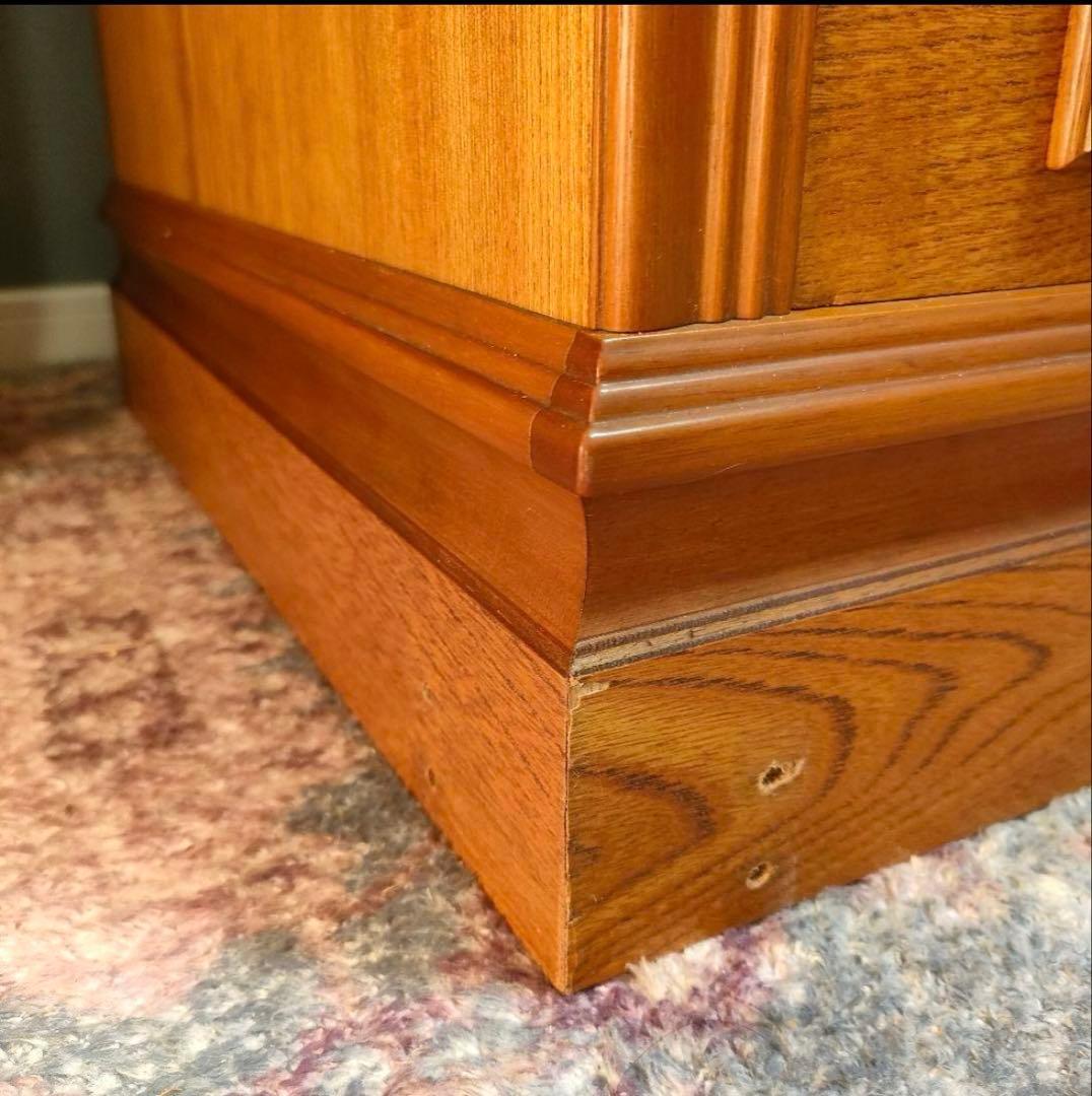 クラシックアンティーク高級ナラ材突板 洋服タンス 昭和レトロ 大容量チェスト