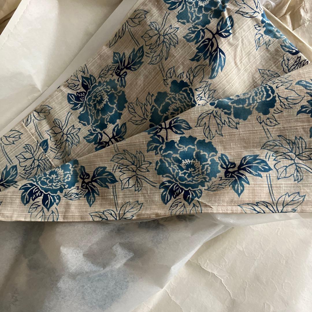 新品未使用　三勝謹製　注染浴衣　刷毛目紬