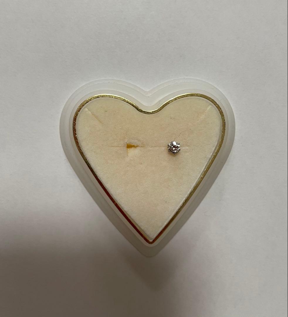 プラチナダイヤピアス　片耳　キャッチなし