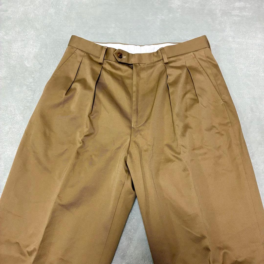 未使用　District 2プリーツ ワイド チノパンツ　Mサイズ