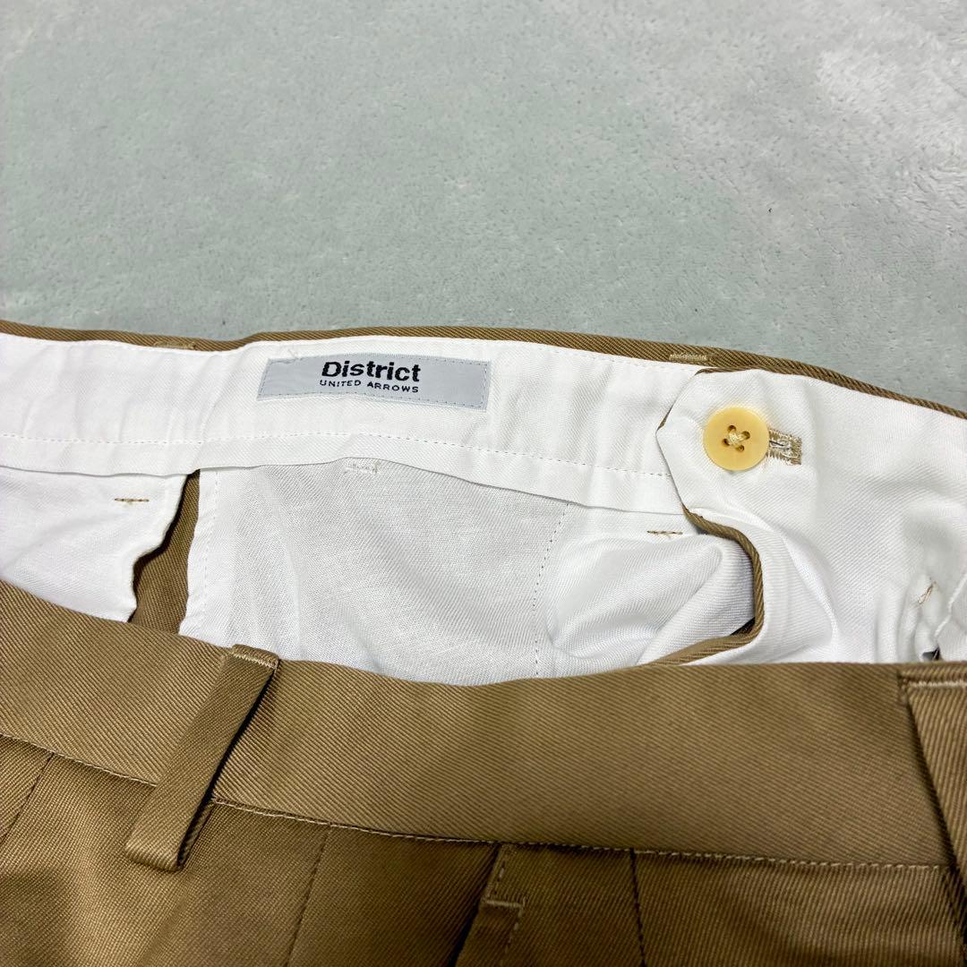 未使用　District 2プリーツ ワイド チノパンツ　Mサイズ