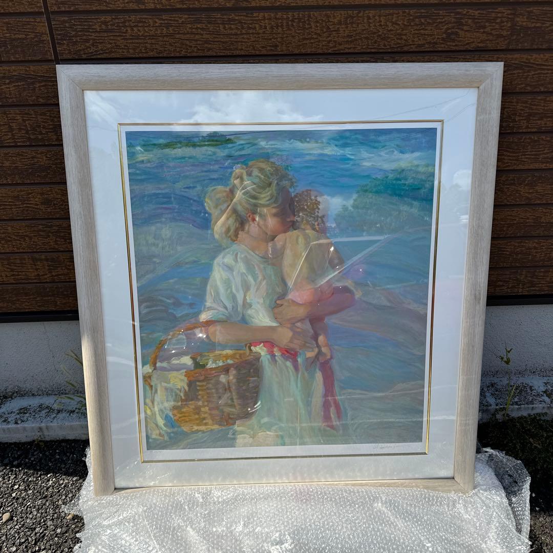 DON HATFIELD 『愛し児』 シルクスクリーン 大型 絵画 引き取り歓迎