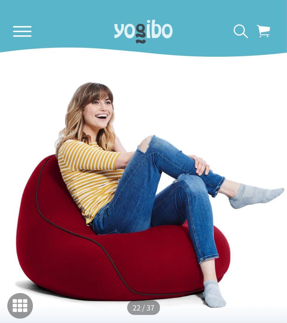 【美品】ヨギボー　ラウンジャー　ワインレッド