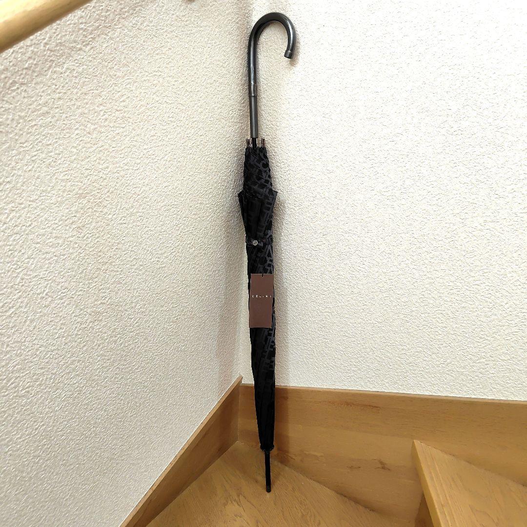 【未使用タグ付き】 CELINE セリーヌ 長傘 マカダム ロゴ