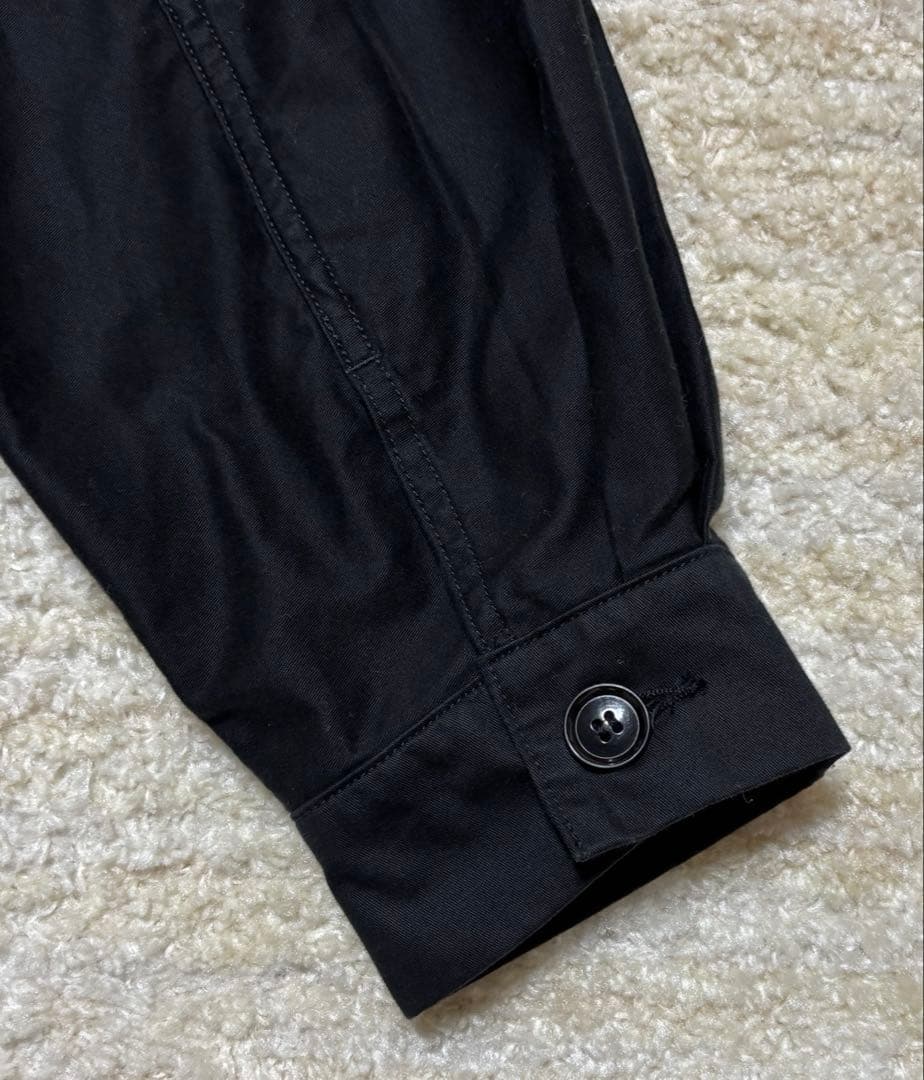 【美品】DANTON★モールスキンワイドカバーオールジャケット★黒★サイズ40