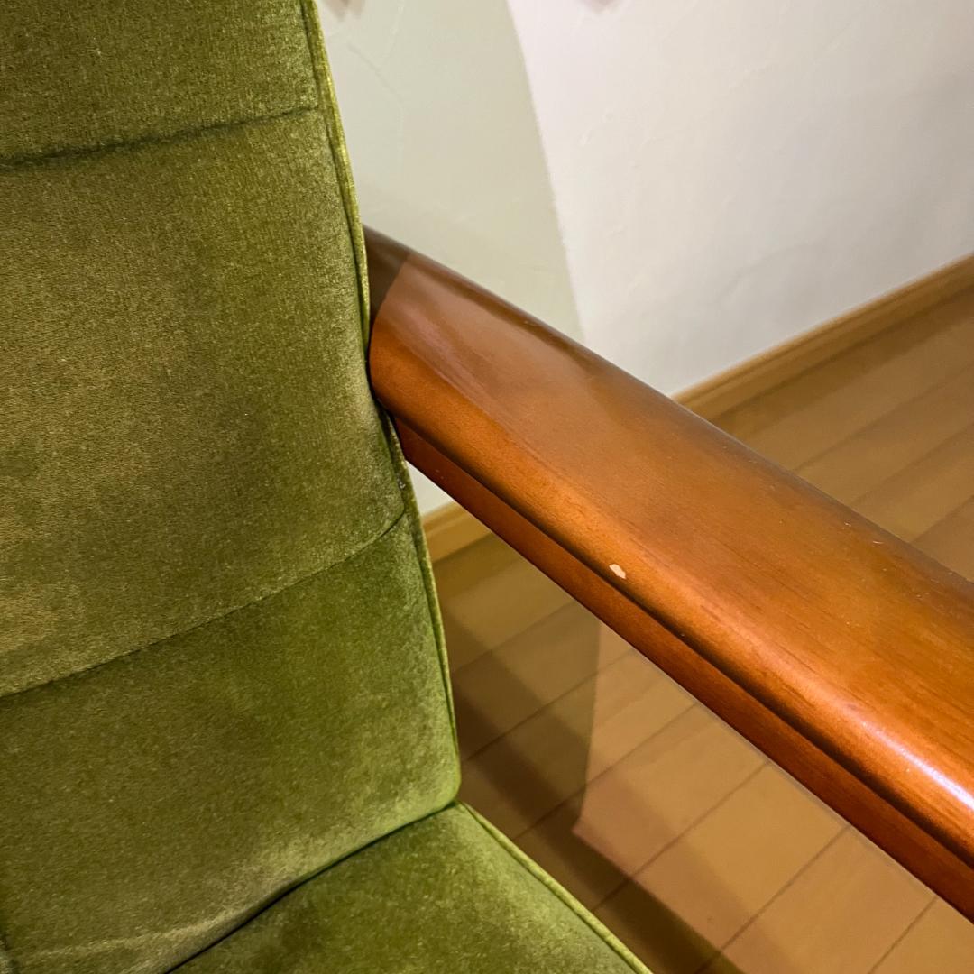 カリモク60 Kチェア 2シーター モケットグリーン ソファ 2人用