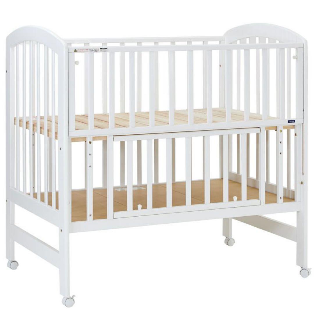 KATOJI(カトージ) ハイポジションベビーベッド アーチ（ホワイト）