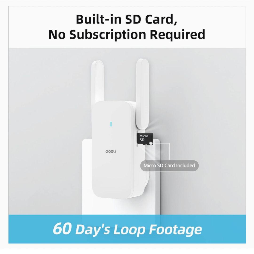 AOSU 5MP画質 インターホン ワイヤレスドアホン