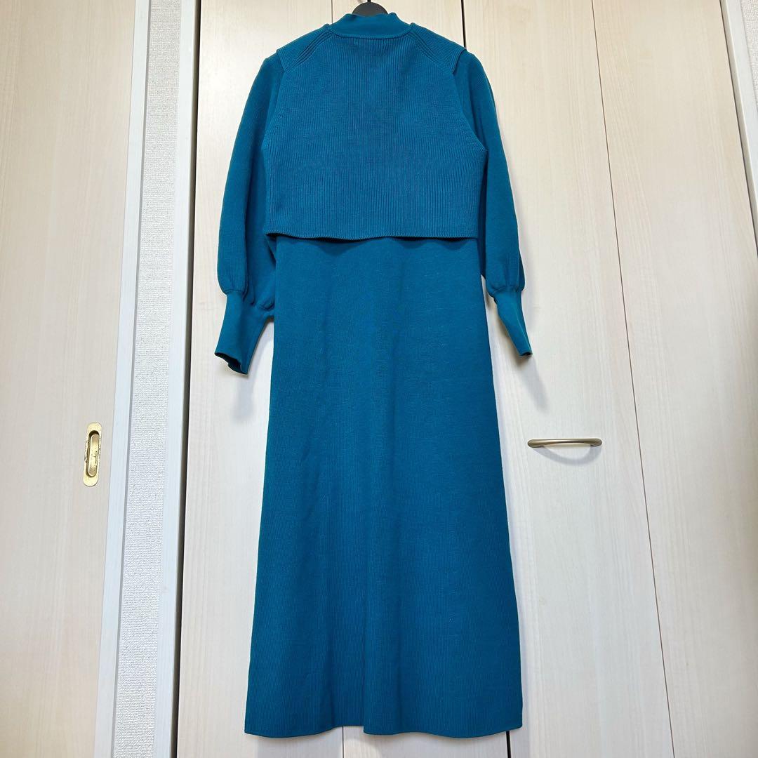 22AW♡ANAYI アナイメリノウールアンサンブルニットワンピース 36