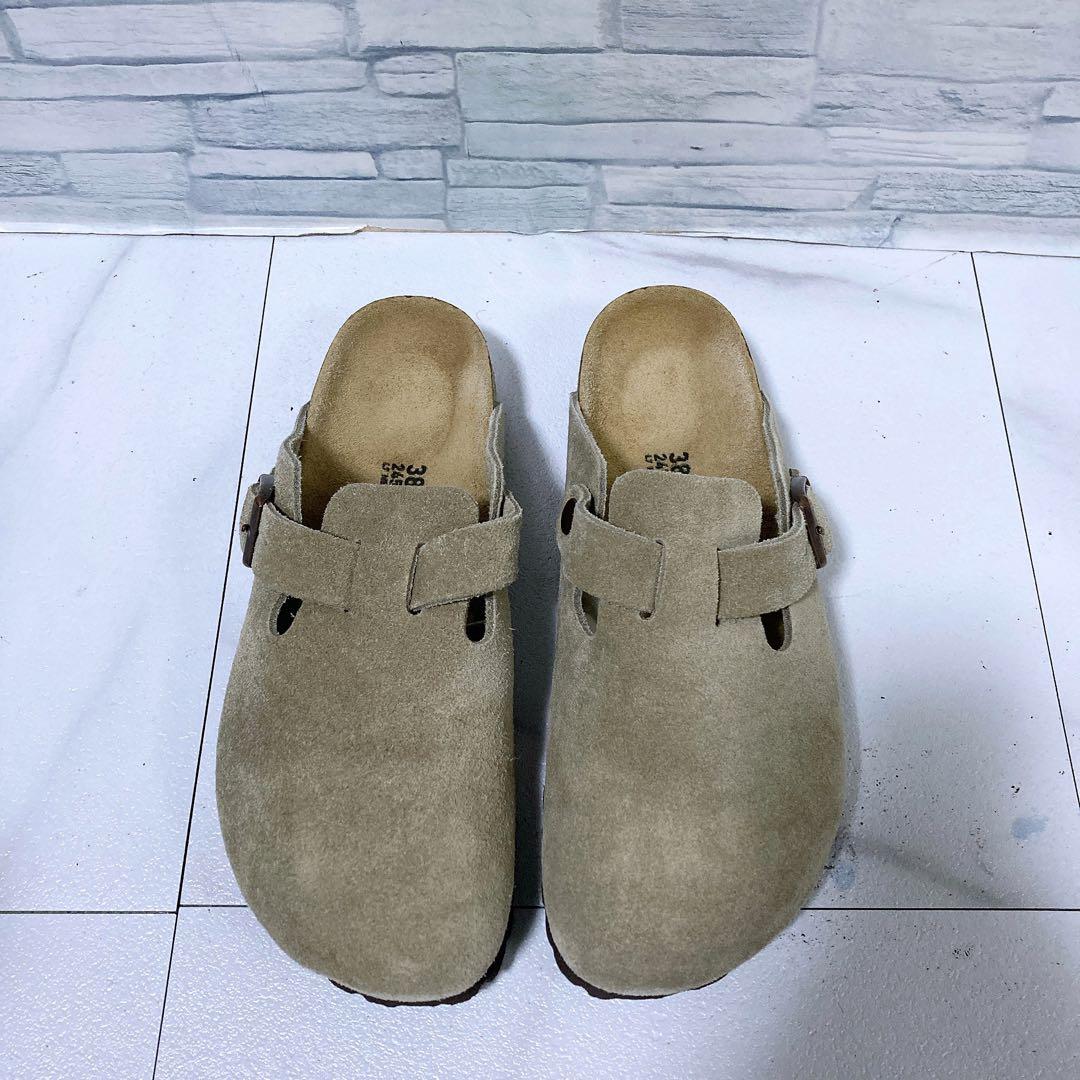 極美品 ビルケンシュトック ボストン トープ サボサンダル 24.5 ナロー幅