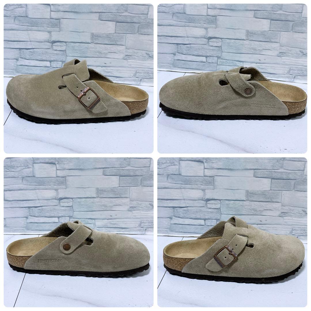 極美品 ビルケンシュトック ボストン トープ サボサンダル 24.5 ナロー幅