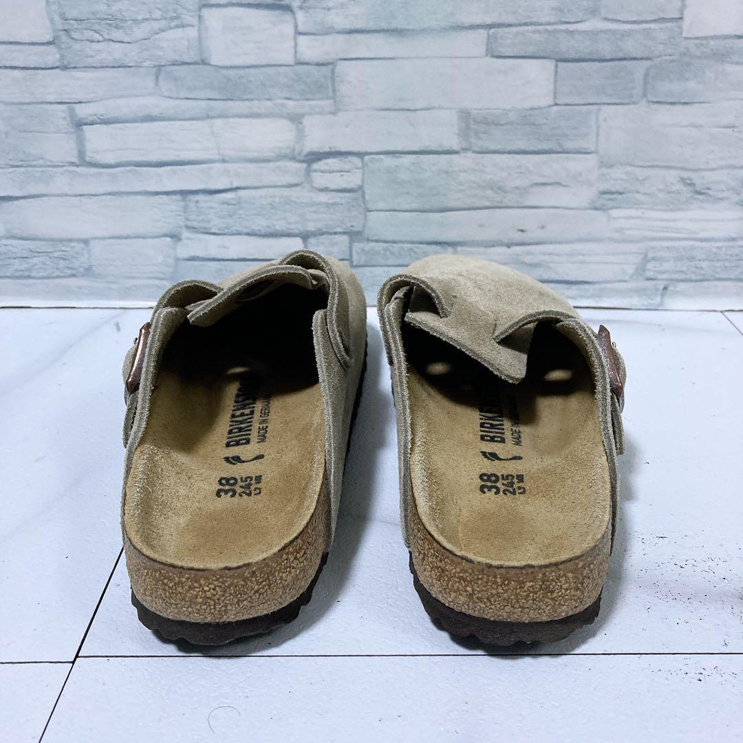 極美品 ビルケンシュトック ボストン トープ サボサンダル 24.5 ナロー幅