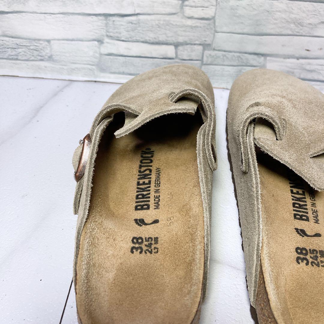 極美品 ビルケンシュトック ボストン トープ サボサンダル 24.5 ナロー幅