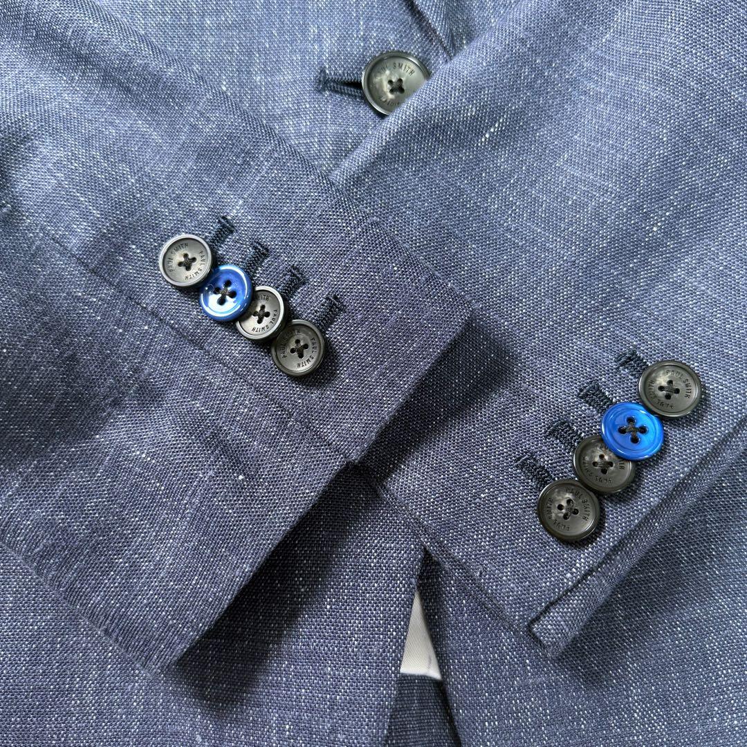 【新品同様】ポールスミス セットアップ 裏地花柄 大きいサイズ ブルー 42