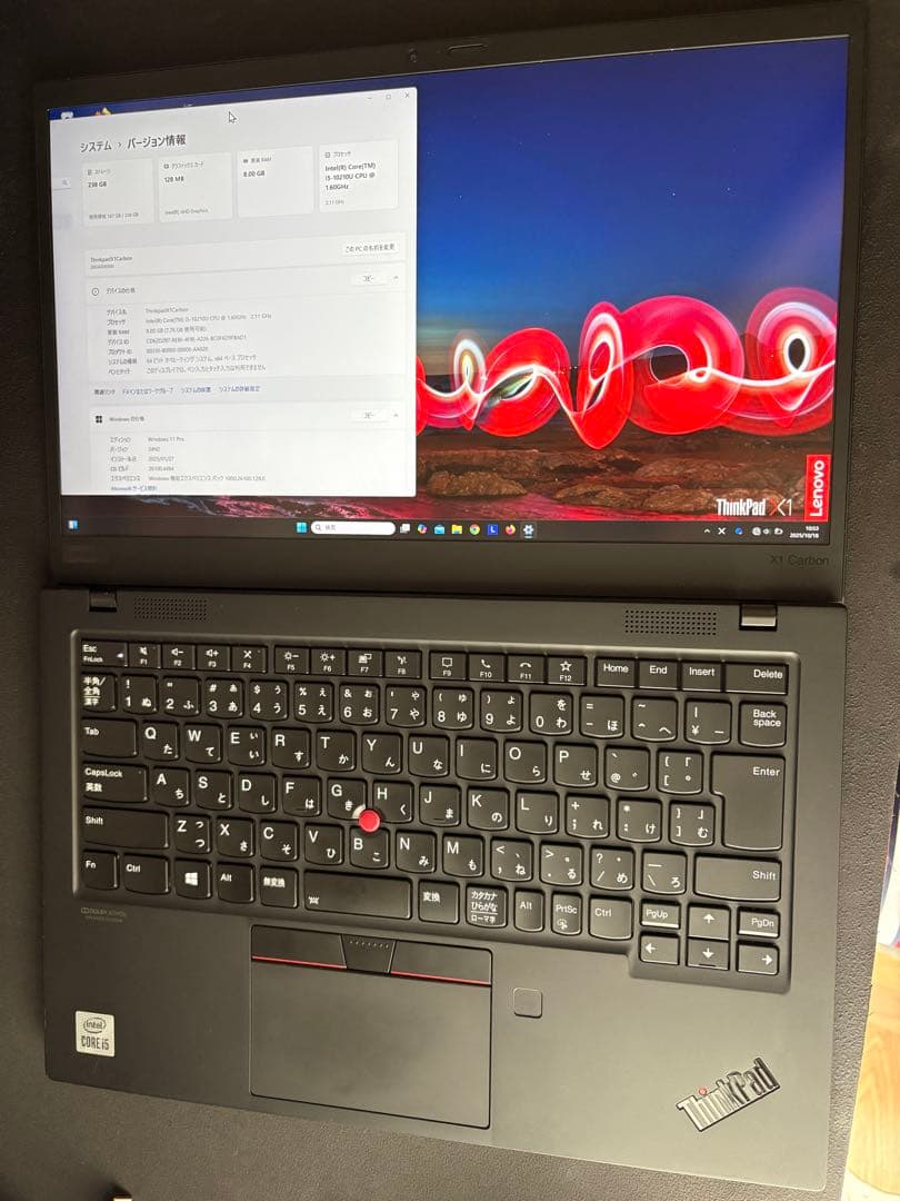 Windowsノート本体 ThinkPad X1 Carbon Gen8 8GB/256GB Corei5
