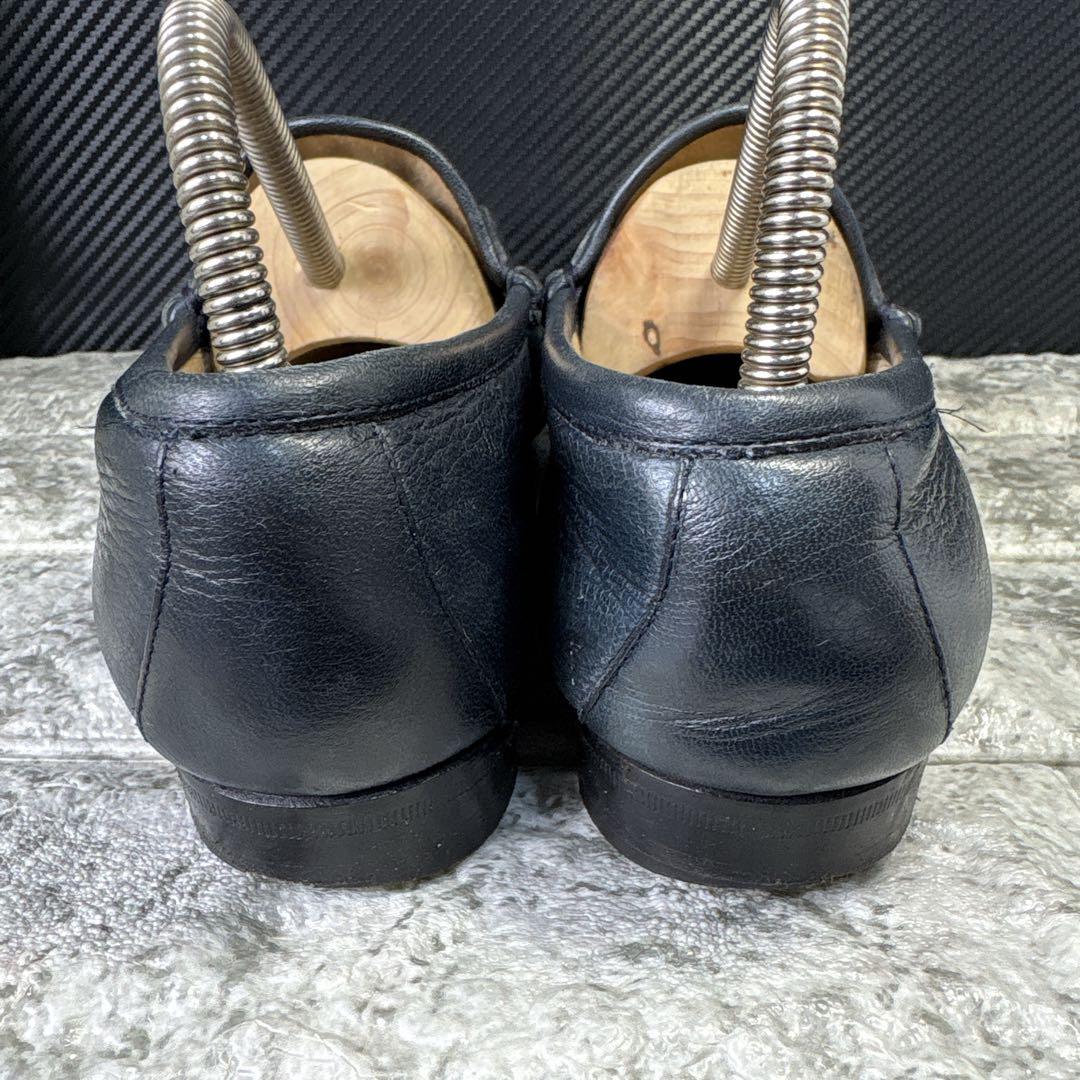 グッチGUCCI　ホースビットローファー　紺　シルバー　36 1/2 ビンテージ