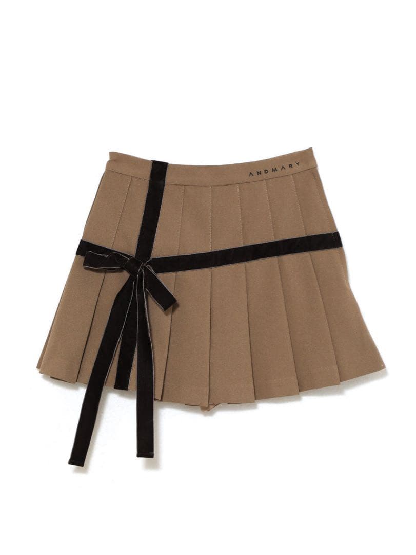 スカート Valentine ribbon mini skirt beige S