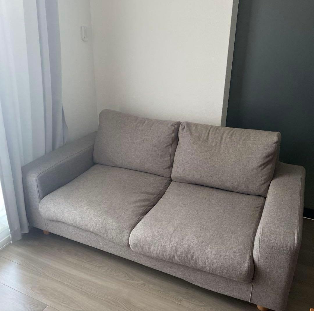 無印良品　ソファ本体　2シーター　フェザーポケットコイル