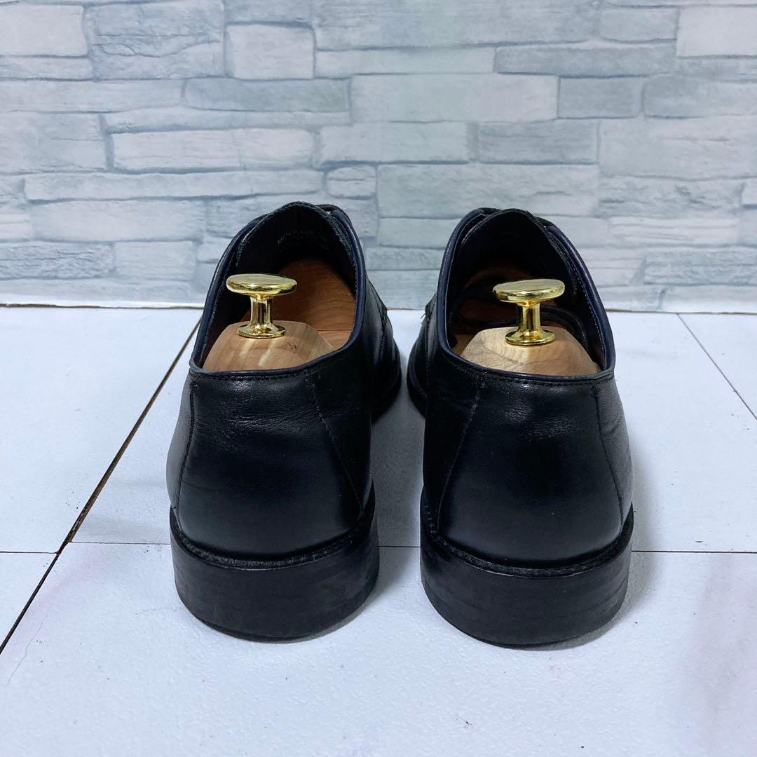 美品 コールハーン ビジネスシューズ 防水 ストレートチップ 本革 黒 8M