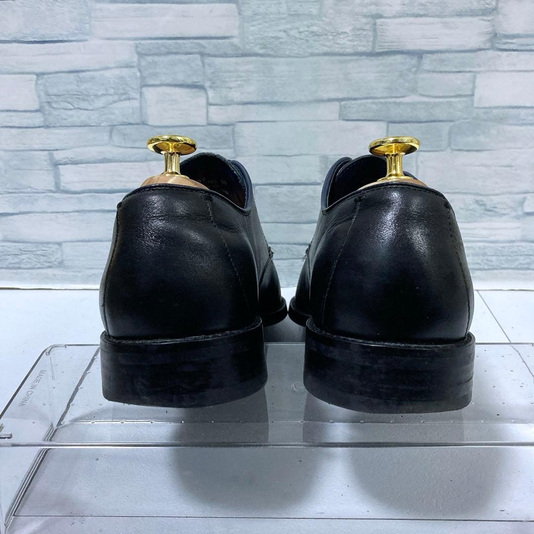 美品 コールハーン ビジネスシューズ 防水 ストレートチップ 本革 黒 8M