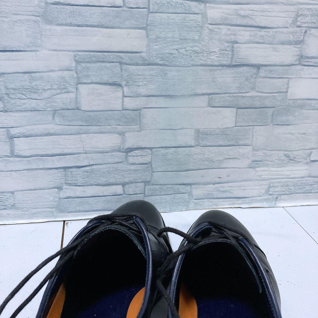 美品 コールハーン ビジネスシューズ 防水 ストレートチップ 本革 黒 8M