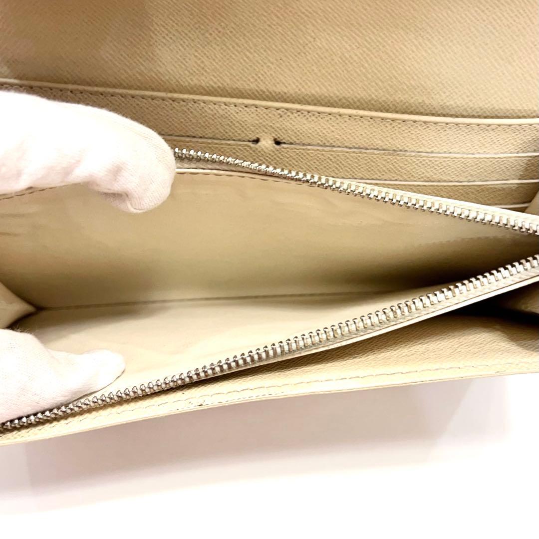 ルイヴィトン ダミエ アズール ポルトフォイユ サラ 長財布 白 N61735