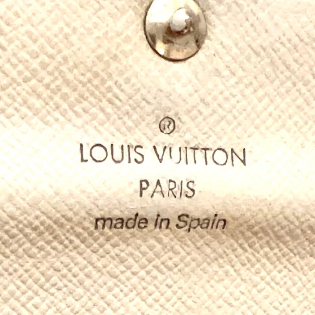 ルイヴィトン ダミエ アズール ポルトフォイユ サラ 長財布 白 N61735