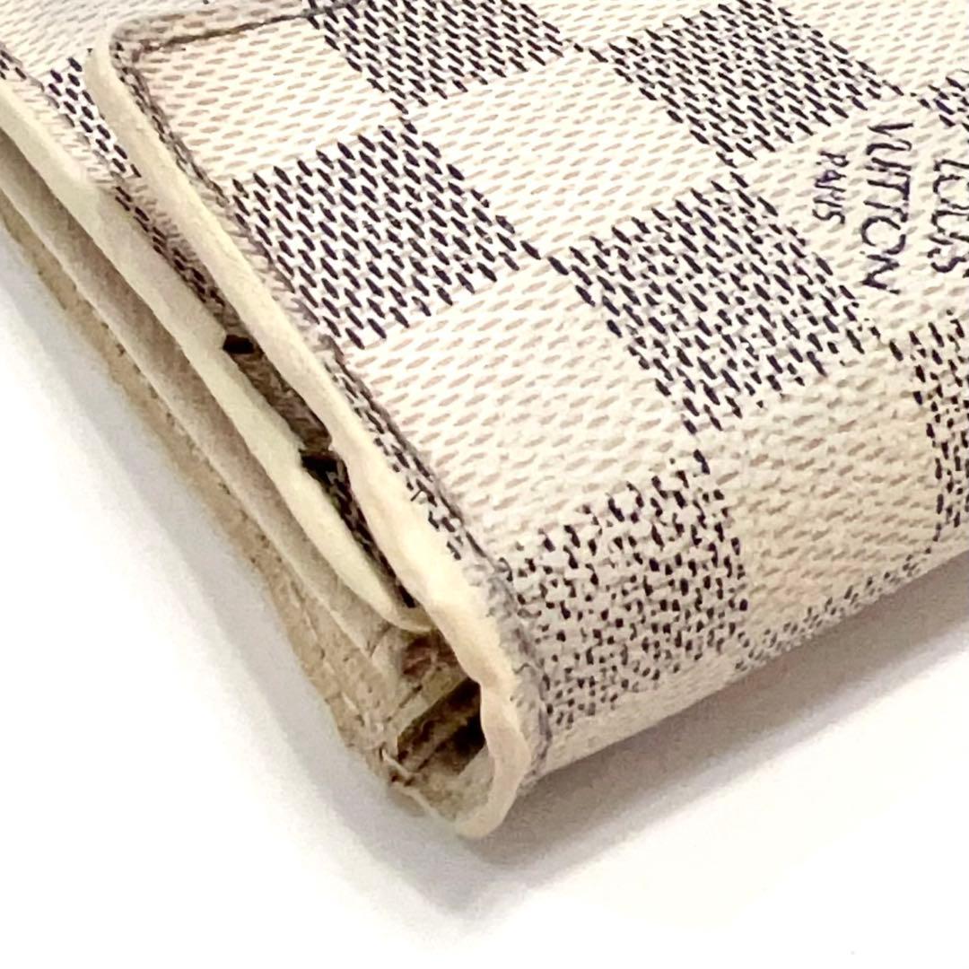 ルイヴィトン ダミエ アズール ポルトフォイユ サラ 長財布 白 N61735