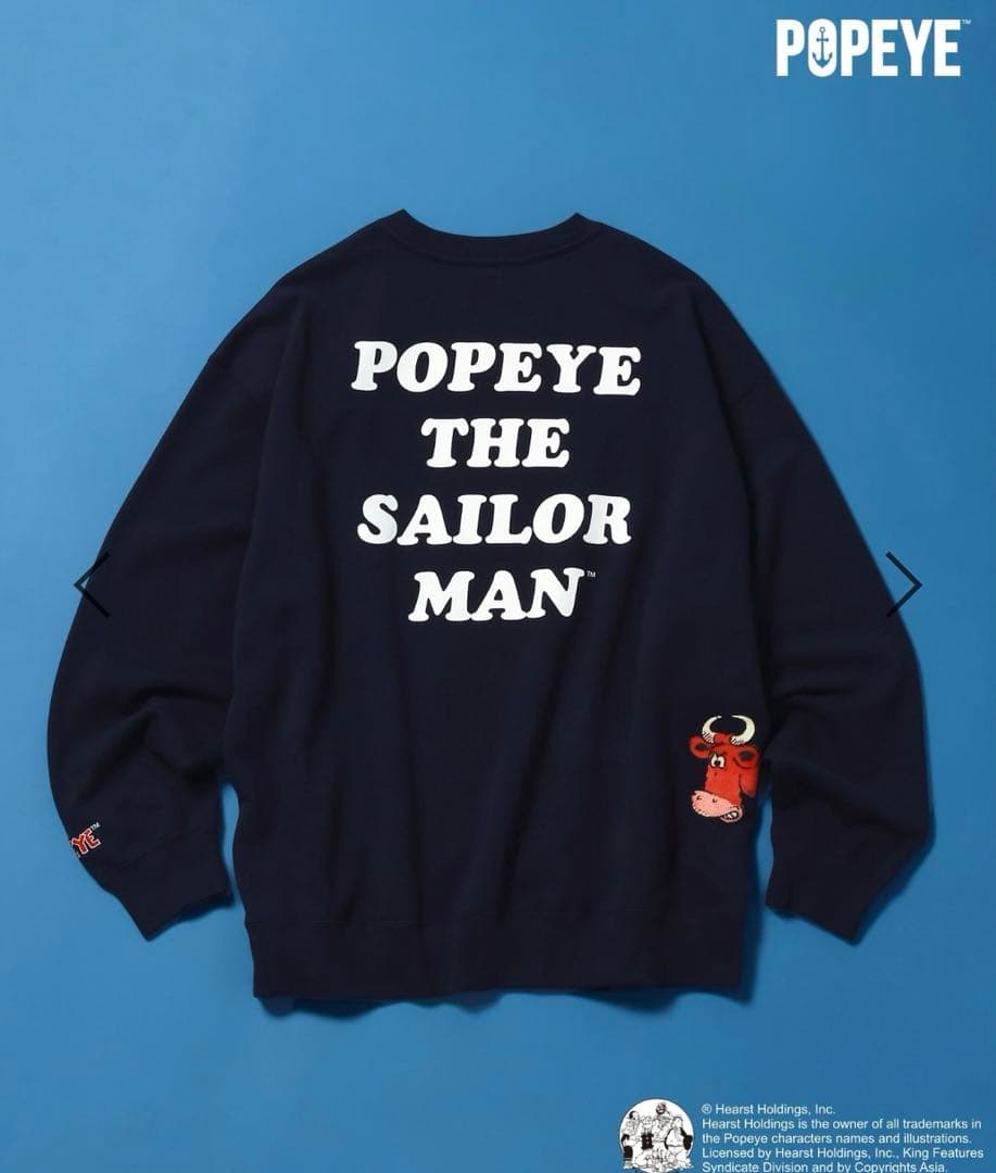 トップス POPEYE(TM)CHARACTER PRINT SWEATSHIRT