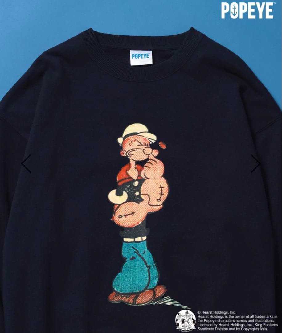 トップス POPEYE(TM)CHARACTER PRINT SWEATSHIRT