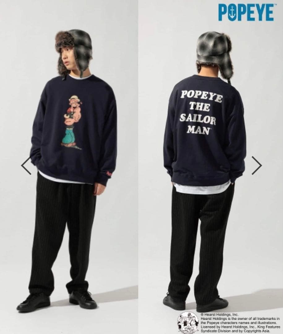 トップス POPEYE(TM)CHARACTER PRINT SWEATSHIRT