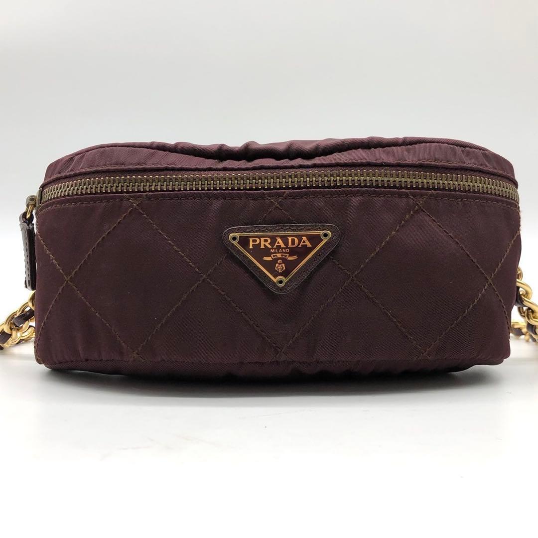 ✨極希少・美品✨プラダ チェーンウエストバッグ 三角ロゴ キルティング ナイロン