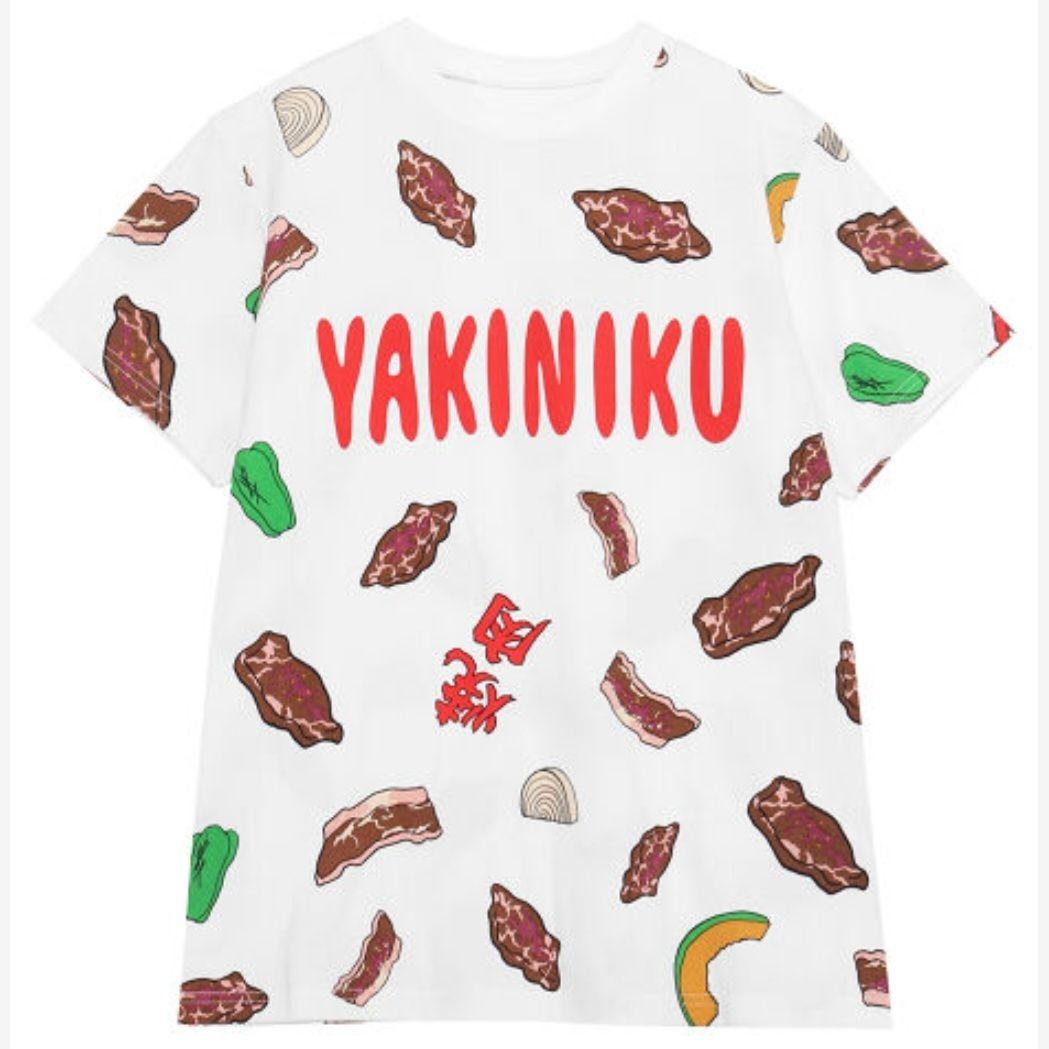 新品 プニュズ 焼肉 Tシャツ PUNYUS 総柄 半袖 焼き肉 肉 BBQ 3