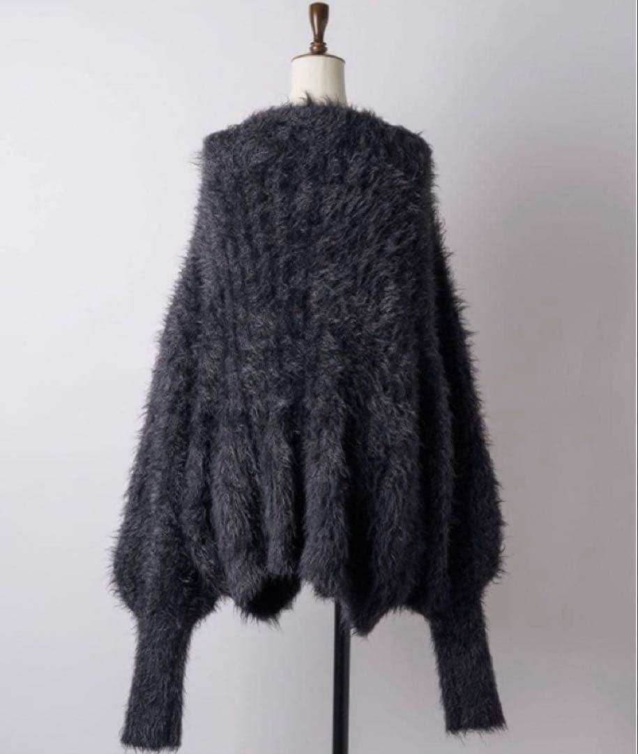 a*a様 ラベルエチュード　フェザーヤーンリラックス2wayカーディガン　ブラッ